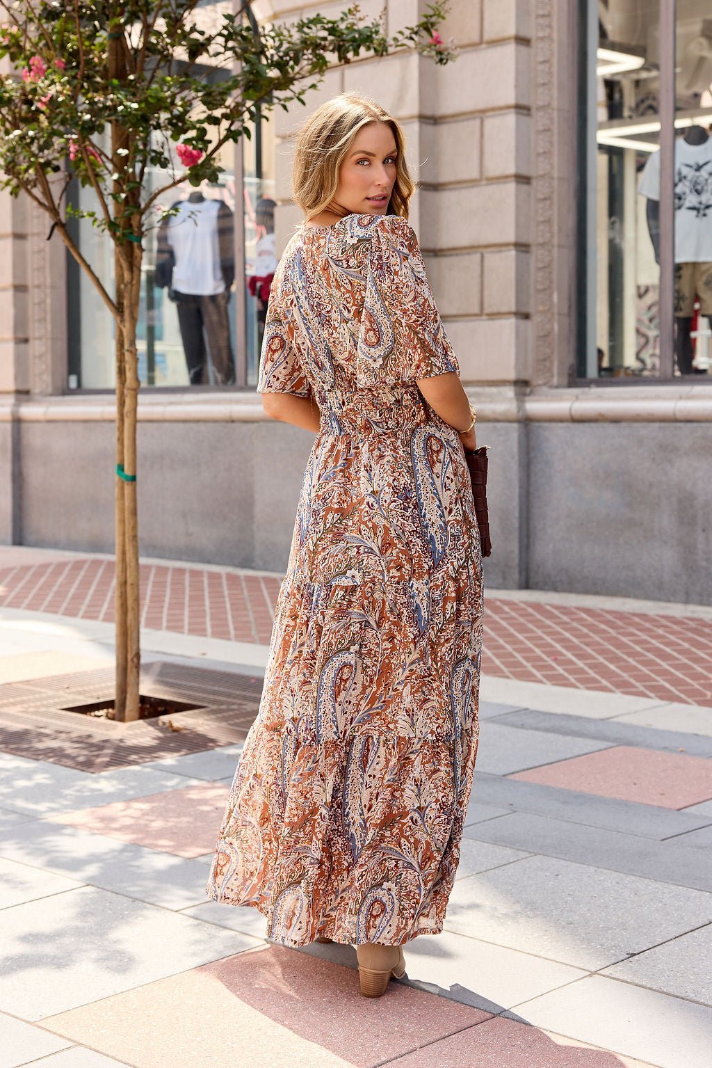 Harvest Print Maxi Dress - Multi - Image 7