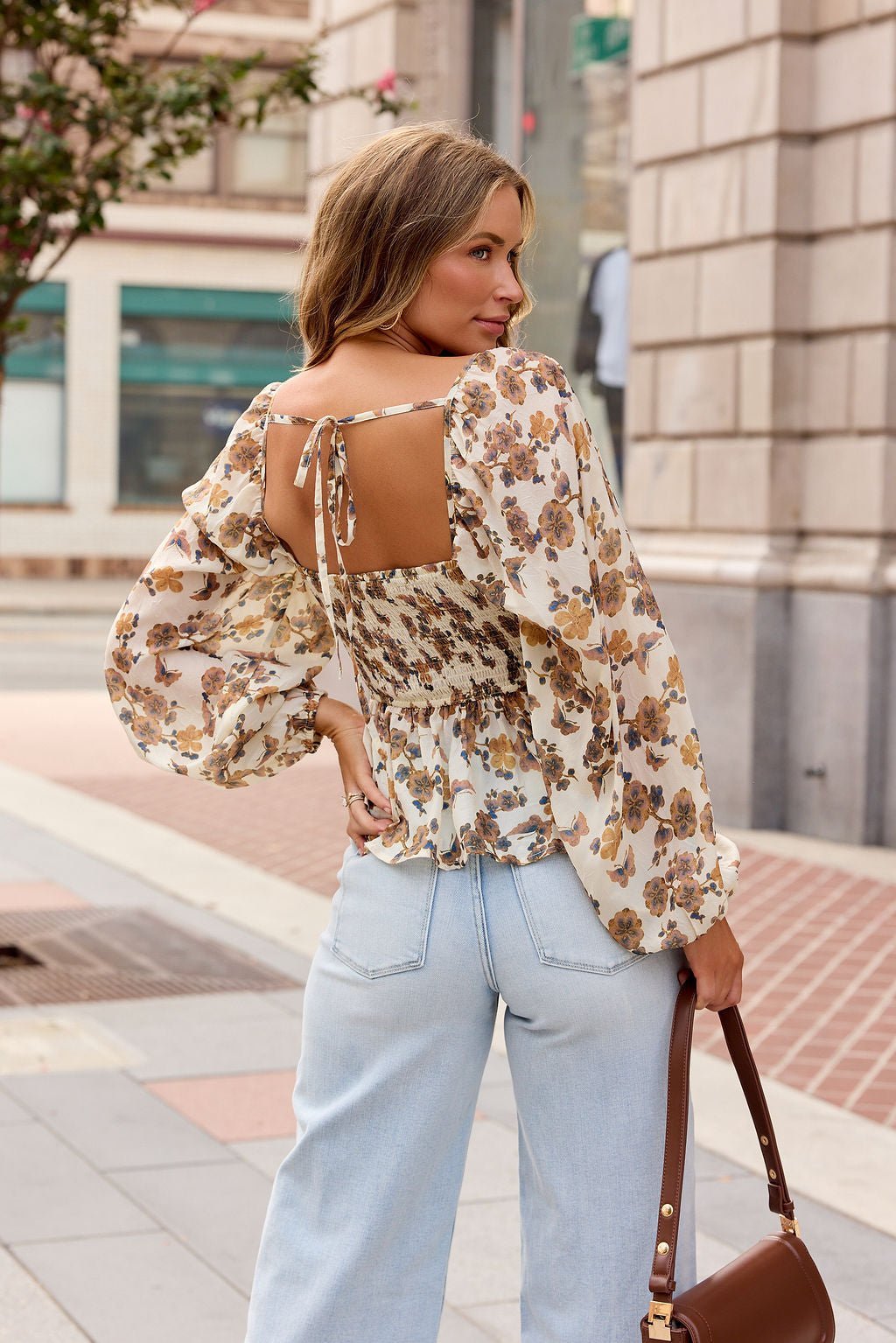 Hazel Floral Print Top - Cream | Pre Order - Image 10