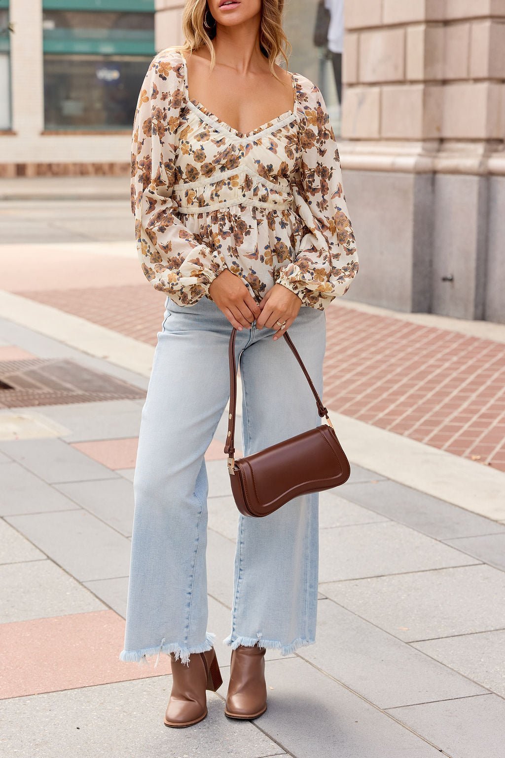 Hazel Floral Print Top - Cream | Pre Order - Image 9