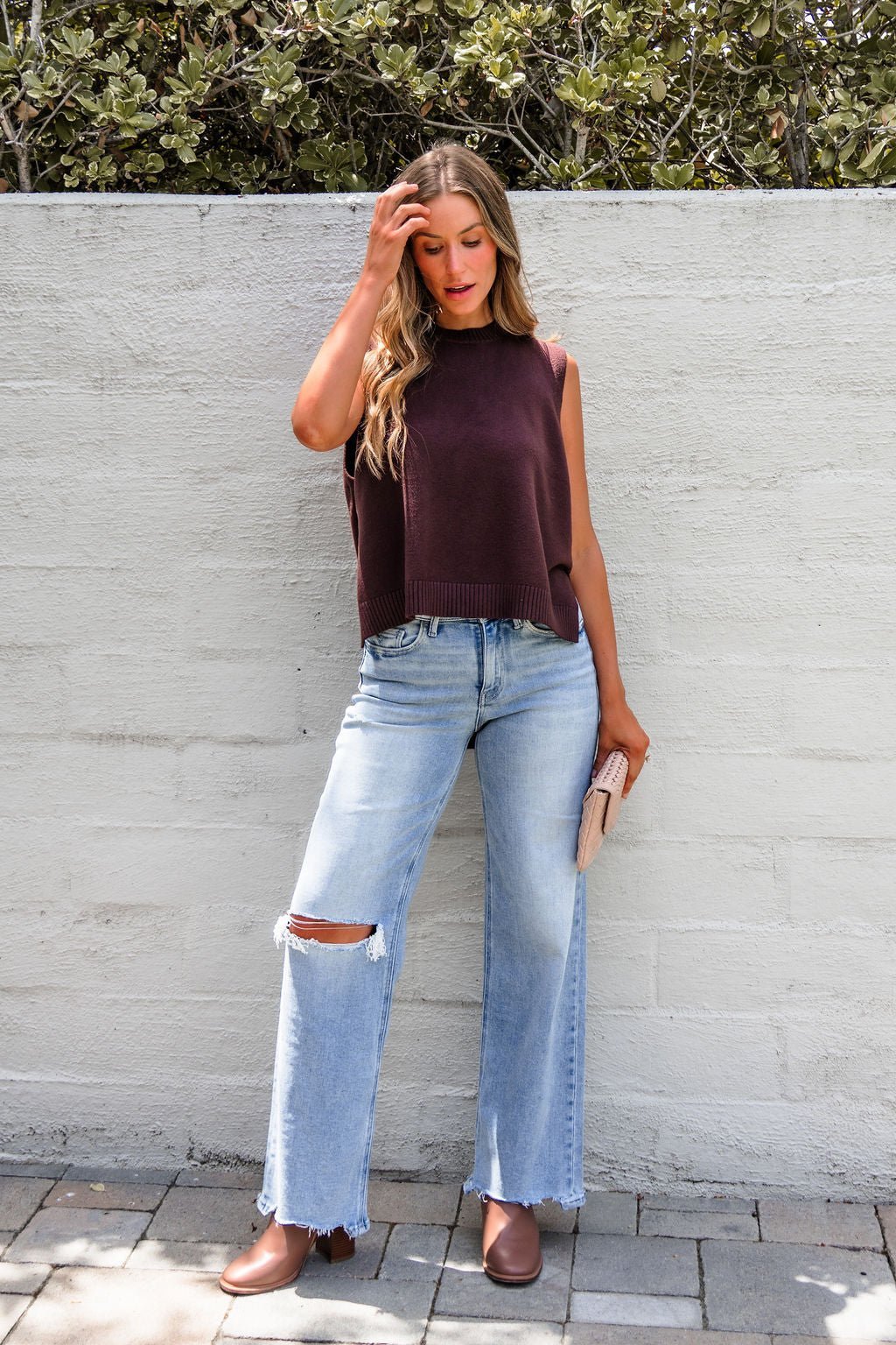 Nine To Five Cashmere Sweater - Mocha - Image 3