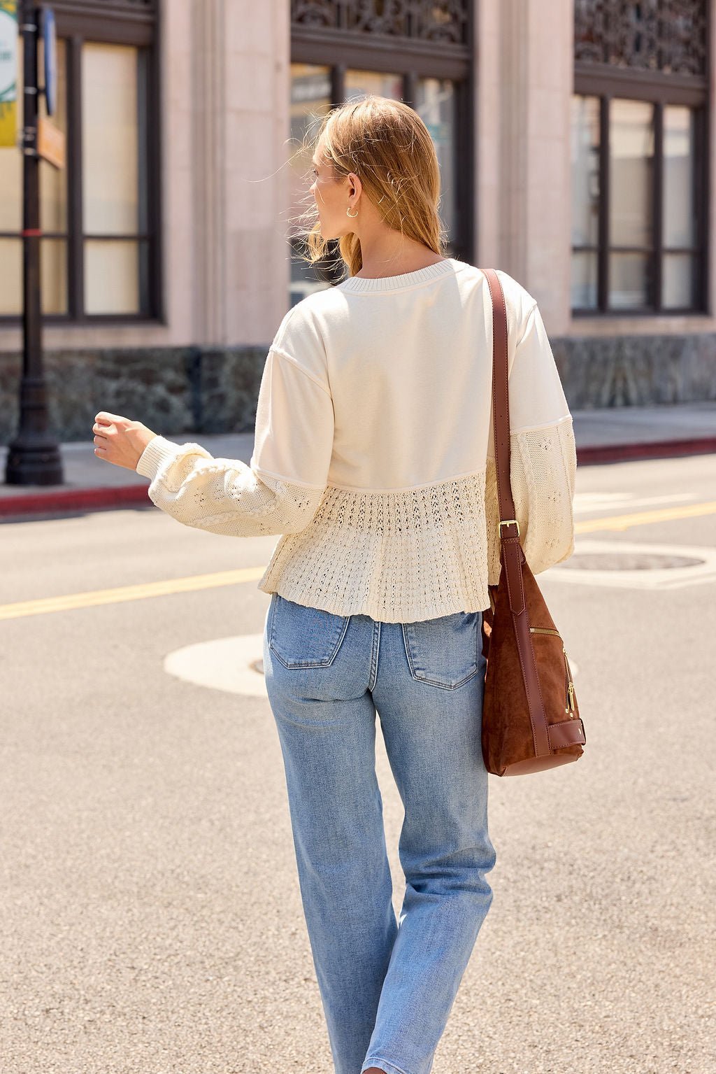 Wren Textured Sweater - Cream - Image 9