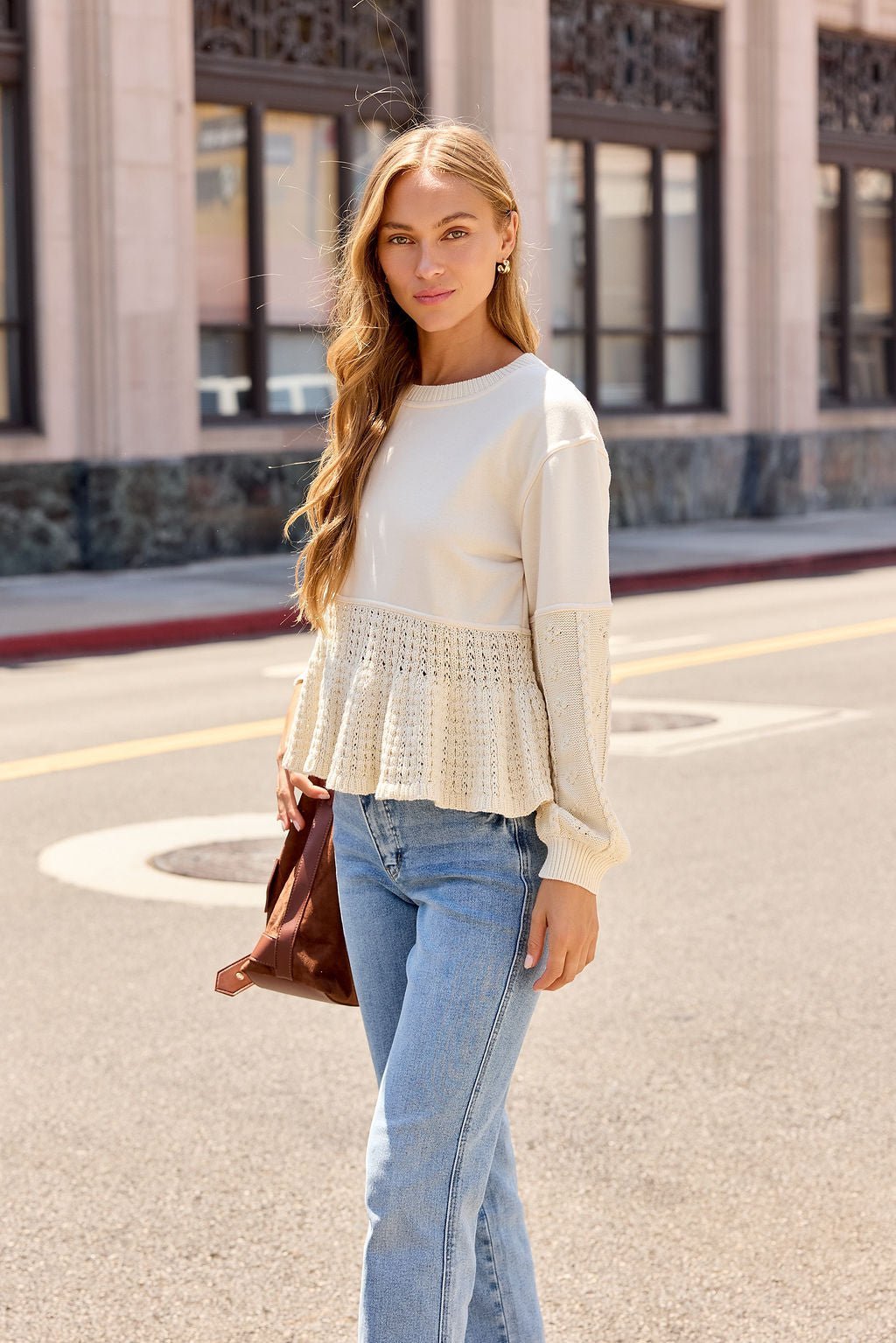 Wren Textured Sweater - Cream - Image 6
